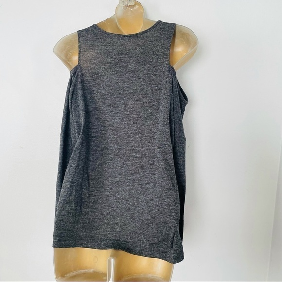 Zara cold shoulder grey jersey long sleeve top - Picture 3 of 4